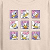 Women's - Disney - Daisy Emotions Grid Lightweight French Terry Wide Neck Long Sleeve Shirt - 2 of 4