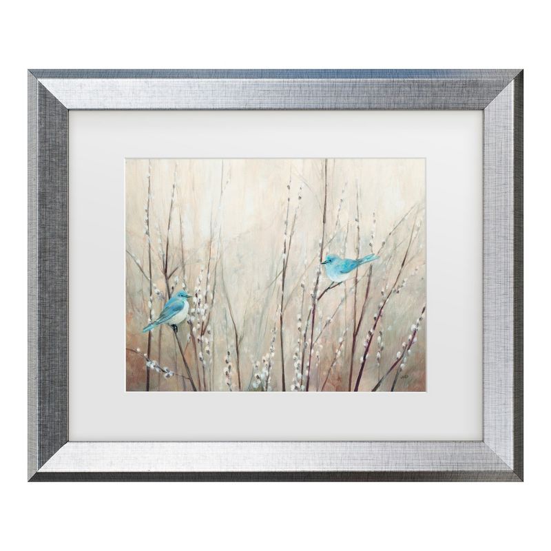 Trademark Fine Art -Julia Purinton 'Pretty Blue Birds' Matted Framed Art, 2 of 4