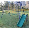 Okak Swing Set with 2 Swing and Heavy-Duty Metal Frame, Comfortable U-shaped Curve Outdoor Swing, Durable Kids Swing for Backyard - 3 of 4