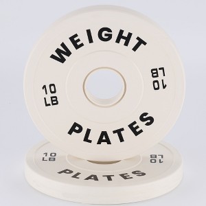 1 Pair Weight Plate, 2 Inch Rubber Coated Grip Plate for Barbell, Cast Steel Bumper Weight Plate for Strength Training Weightlifting - 1 of 4