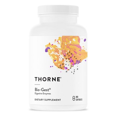 THORNE Advanced Digestive Enzymes - Blend of Digestive Enzymes to Aid Digestion - Gut Health Support* with Pepsin, Ox Bile, Pancreatin - 180 Capsules