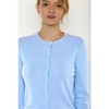 JENNIE LIU Women's 100% Cashmere Button Front Long Sleeve Crewneck Cardigan Sweater - 2 of 2