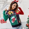 Womens Ugly Christmas Sweater Funny Santa Funny Xmas Holiday Party Knitted Pullover - 3 of 4