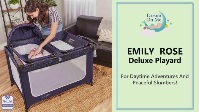 Dream On Me Emily Rose Deluxe Playard, 2 of 16, play video