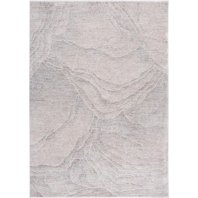 Garnet GRN424 Power Loomed Indoor Area Rug - Ivory/Grey - 9'x12