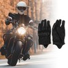 Unique Bargains Motorcycle Full Finger Gloves with Hole Black 1 Pair - 2 of 4