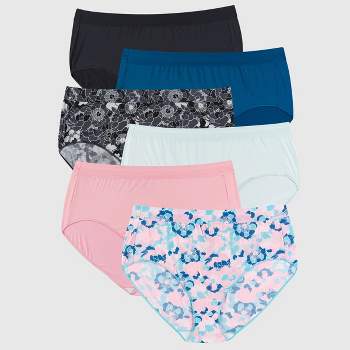 Hanes Just My Size Women's Cotton Briefs, 6-Pack (Plus ) Assorted