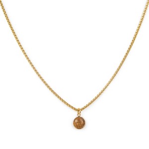 Gold Plated Tiger's Eye Stone Pendant Necklace | ETHICGOODS - 1 of 4