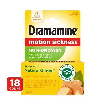 Dramamine Motion Sickness Non-Drowsy Tablets - 18ct