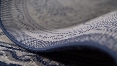 Handmade Reversible Gray/Ivory Medallion Synthetic 3x5 Area Rug