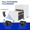 NicBex 3-Drawer Mobile File Cabinet with Lockable Drawers, Under Desk Storage Compact Storage for Documents, A4 Paper for Home, Office - 4 of 4