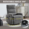 Heat Massage Manual Recliner Chair with Rocker and Swivel in Fabric for Living Room - 3 of 4