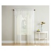 51"x24" No. 918 Sheer Erica Crushed Voile Ascot Beaded Rod Pocket Curtain Valance - 3 of 3