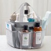 LunaLulinlk Natural Mesh Shower Storage Basket, Portable for Bathroom and Gym, Hanging Storage Basket, Quick Dry Toiletry Bag (8 Pockets | Gray) - 3 of 4