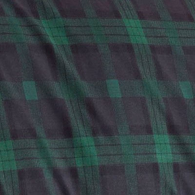 Full/Queen Green Cotton Woodland Tartan Reversible Duvet Cover Set