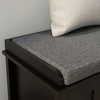 Resenkos Storage Ottoman Bench,Modern Shoe Storage Bench with Cushion, 2 Sliding Doors,Holds 10 Pairs, Black - 2 of 4