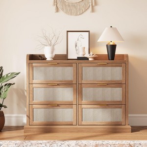 Sturdy 6-Drawer Fabric Dresser - Desktop Storage Solution with Metal and Plastic Support Tubes for Bedroom, Dorm, Entryway, and Organization - 1 of 4