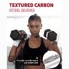 Garvee Rubber Encased Hex Dumbbell Set Contoured Handle for Muscle Toning, Strength Building & Full Body Workout - 3 of 4