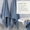 100 Cotton Towel Set 6 Piece Super Soft Absorbent Quick -Bath Towels 30" X 52",Hand Towels 16" X 28", Wash Cloths 12" X 12" - 3 of 4