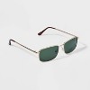 Women's Metal Rectangle Sunglasses - Wild Fable™ Gold - image 2 of 2