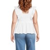 Lands' End Women's Lightweight Jersey Ruffle Peplum Top - 2 of 3