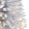 3ft. Slim White Artificial Christmas Tree with 50 Warm White LED Lights & 161 Branches – Compact Modern X-Mas Accent - 4 of 4