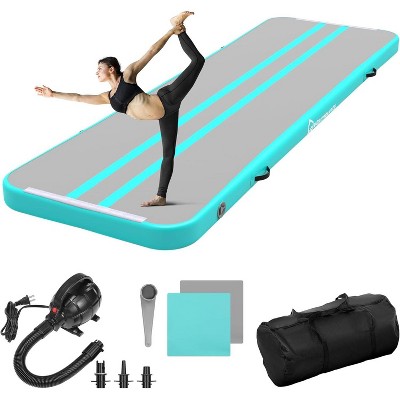 WARMOUNTS 16FT Inflatable Gymnastics Mat Air Track Tumbling Mat with Electric Pump