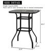 Karl Home Square Glass Outdoor Bar Table - 2 of 4