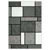 Washable Modern Patchwork Rug Non Slip Low Pile Rug Soft Contemporary Throw Floor Cover Foldable Indoor Carpet for Living Room Bedroom Playroom填 - 4 of 4
