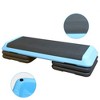BestParts 3-Height Aerobic Step w/4 Risers - 330lbs Capacity, Non-Slip HDPE Platform, Blue - 3 of 4