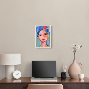 Art Remedy Violeta s Hair with Flowers Beach Life Inspired Wall Art Framed - 1 of 4