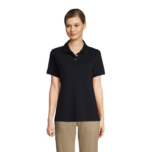 Lands' End School Uniform Women's Short Sleeve Interlock Polo Shirt - 1 of 4