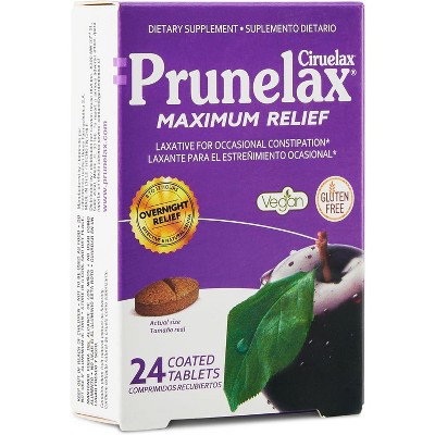 Prunelax - Ciruelax Natural Laxative Maximum Relief Tablets, 24 Count