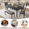 Aukfa 6-Piece Modern Dining Set with Bench - Wood Table & 4 Chairs for Kitchen/Dining Room, 6-Person Table Set - 4 of 4