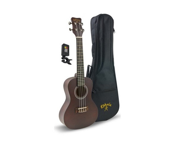 Kohala Player Pack Concert Ukulele Package, Includes Bag and Tuner