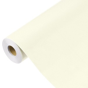 Unique Bargains Wallpaper, Peel and Stick Wallpaper Contact Paper Solid Color Vinyl Self-Adhesive Wall Paper Decorative Cream Yellow 590" x 23.6" - 1 of 4