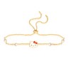Sanrio Hello Kitty Glass Pearl Charm Lariat Bracelet, 9.5'' Box Chain - 4 of 4