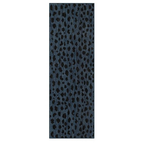 1'8x2'10 Daffodil Leopard Print Woven Rug Black/White - Threshold™