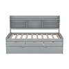NicBex Twin Size Wooden Daybed, Modern Sofa Bed Frame with 2 Storage Drawers for Bedroom, Living Room - 4 of 4