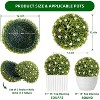 Acekool  Artificial Topiary Balls with Flowers, Large Hanging Faux Greenery for Indoor Outdoor Home, Garden, Porch, Wedding & Party Decor - 2 of 4