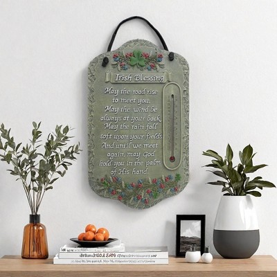 ChicFurnit Wall Art Irish Blessing Resin Slate Plaque Welcome Sign for Porch Decor, Multicolor, 7.75"*1"*13"