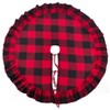 Saro Lifestyle Buffalo Plaid Ruffle Design Decorative Holiday Cotton Christmas Tree Skirt - image 2 of 3