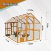 GDFStudio Amanda Modern Outdoor 111.5" Large Wooden Chicken Coop with Waterproof Cover - 3 of 4