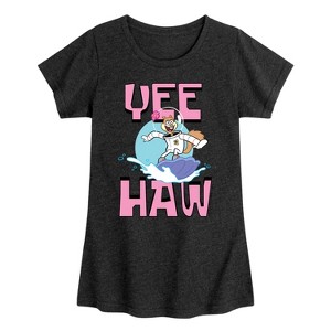 Girls' - SpongeBob SquarePants - Sandy Cheeks Fitted Short Sleeve Graphic T-Shirt - 1 of 4