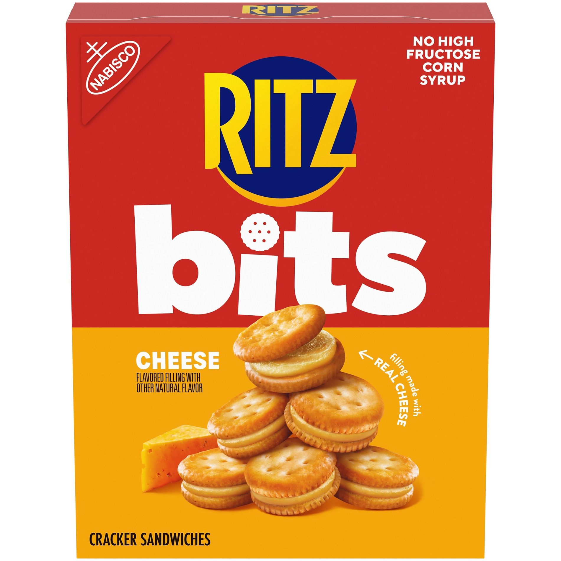RITZ Bits Cheese Sandwich Crackers Lunch Snacks - 8.8oz: No High Fructose Corn Syrup