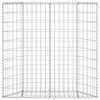 vidaXL Trapezium Gabion Raised Bed Galvanized Steel 39.4"x7.9"x39.4" - 3 of 4