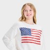 Girls' 4th of July Fleece Crew Neck Pullover Sweatshirt - art class™ - 2 of 4