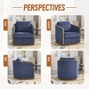 MOONMISS 360 Degree Swivel Barrel Chair,Comfy Corduroy Round Accent Sofa Chair,Leisure Arm Chair for Nursery,Hotel,Bedroom,Office - 2 of 4