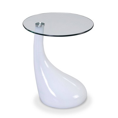 Lava Accent Table Abs and Glass Top - Manhattan Comfort