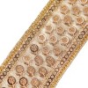 2.5" Dupioni Beaded Ribbon Gold - National Tree Company - 3 of 4